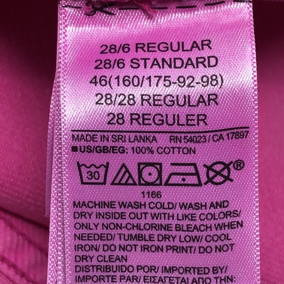 GAP Low Stride Short High Waist Denim Pink Jean Size 28/6R - Picture 10 of 14